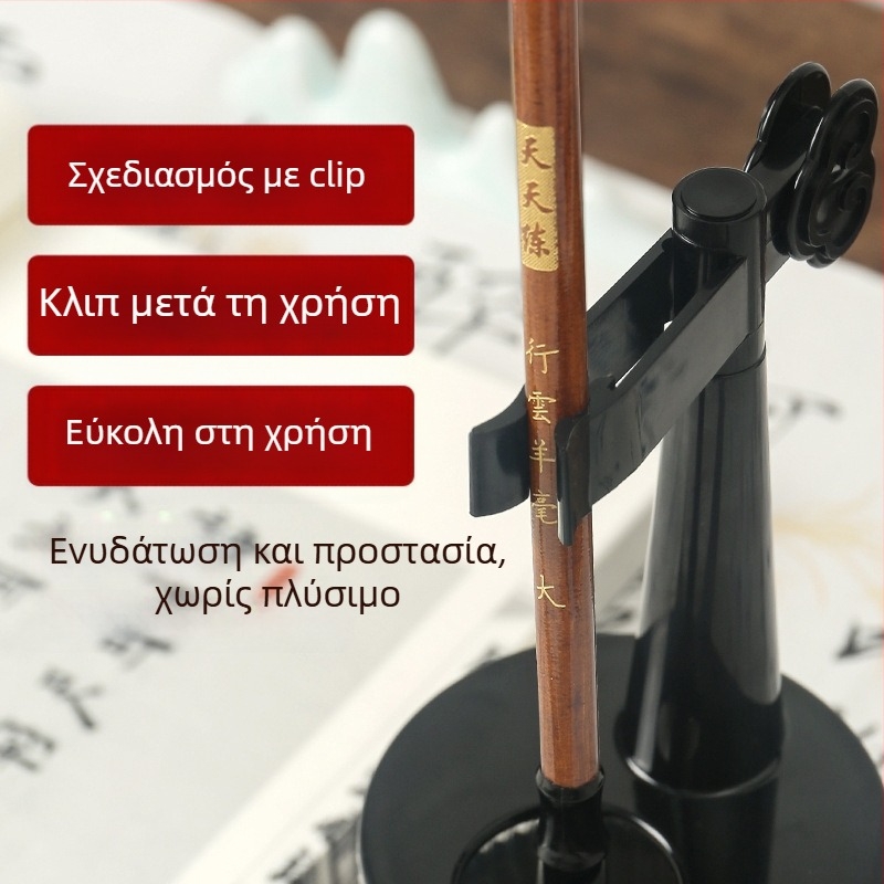 Πολυλειτουργική θήκη στυλό μίας χρήσης με βούρτσα κατά του ξερασίματος, ενυδατική πένα και κρεμάστρα τσεπας — Πλαστικό, Μοντέλο 11, Μάρκα: Tt/daily practice, Εκτύπωση λογότυπου, Παραμετροποίηση