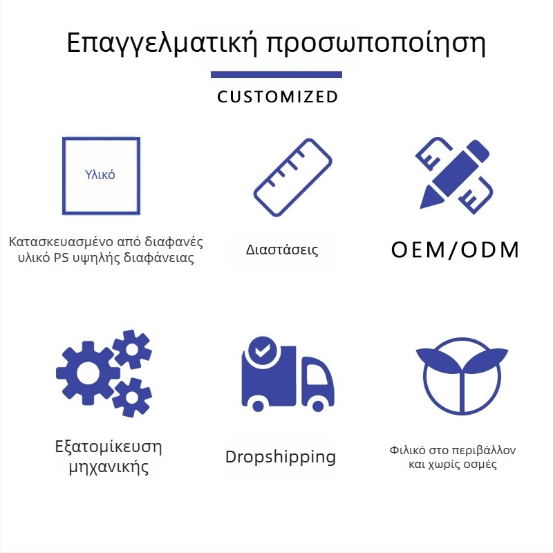 Keji K-511 πλαστικός τετράγωνος επιτραπέζιος οργανωτής γραφείου για στυλό, διαφανής, με κεκλιμένη τοποθέτηση
