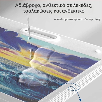 Αλμπουμ αποθήκευσης για χαρτιά τέχνης, πλαστικό, μοντέλο LZ-DCHC, μάρκα Good, 4 σελίδες, εκτύπωση λογοτύπου: Ναι