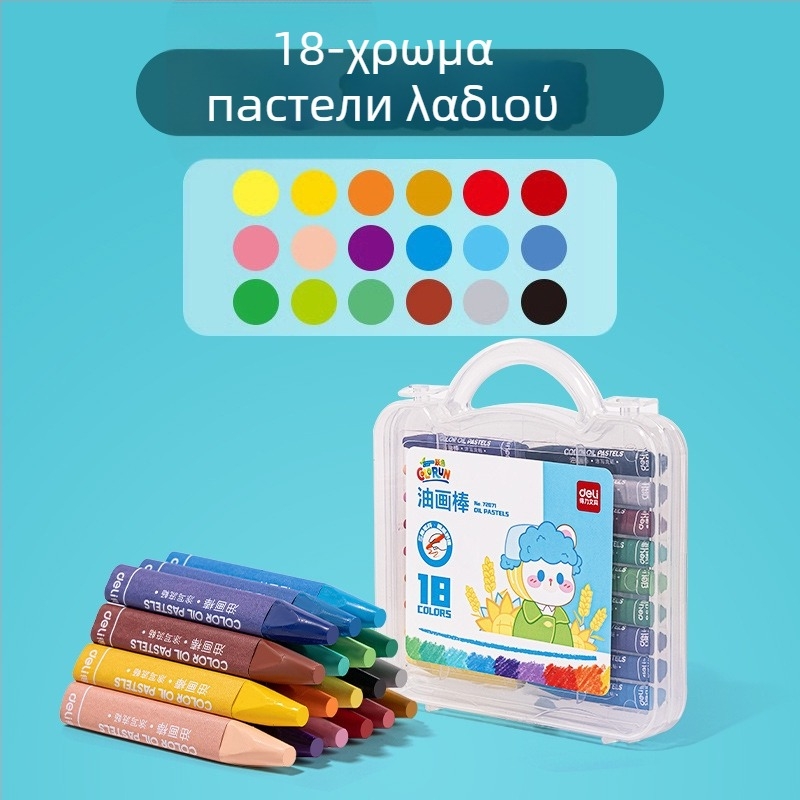 Deli λαδομπογιές για παιδιά – Μοντέλ 72070, για ζωγραφική, στρογγυλή άκρη, χωρίς εισαγωγή