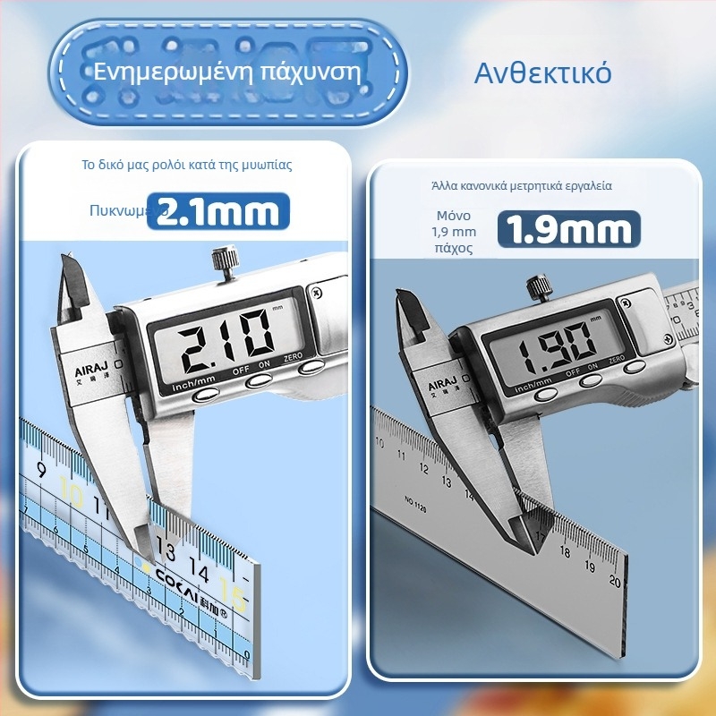Αντι-μυωπικός χάρακας, μοντέλο K-7015-p, πλαστικό, 12 γρ, χωρίς λογότυπο