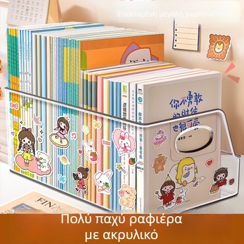 Πλαστική επιτραπέζια θήκη αποθήκευσης βιβλίων, Yoshi, μοντέλο YKLSL, κατασκευή από πλαστικό, καθαρό βάρος 100