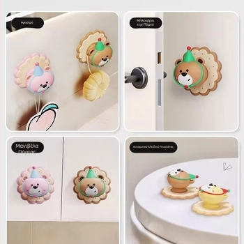 Σετ αυτοκόλλητων προστασίας πόρτας με χαριτωμένες βάσεις για πόρτες και αυτοκόλλητα πόρτας ψυγείου | Κωδικός Xlmfzd, Μάρκα Friendly, Συσκευασία Regular Fit, Μήκος Regular Fit