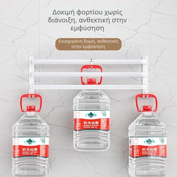 Ράφι πετσετών από αλουμίνιο διαστημικό, 3 επίπεδα, τοίχου, αποθήκευση πετσετών