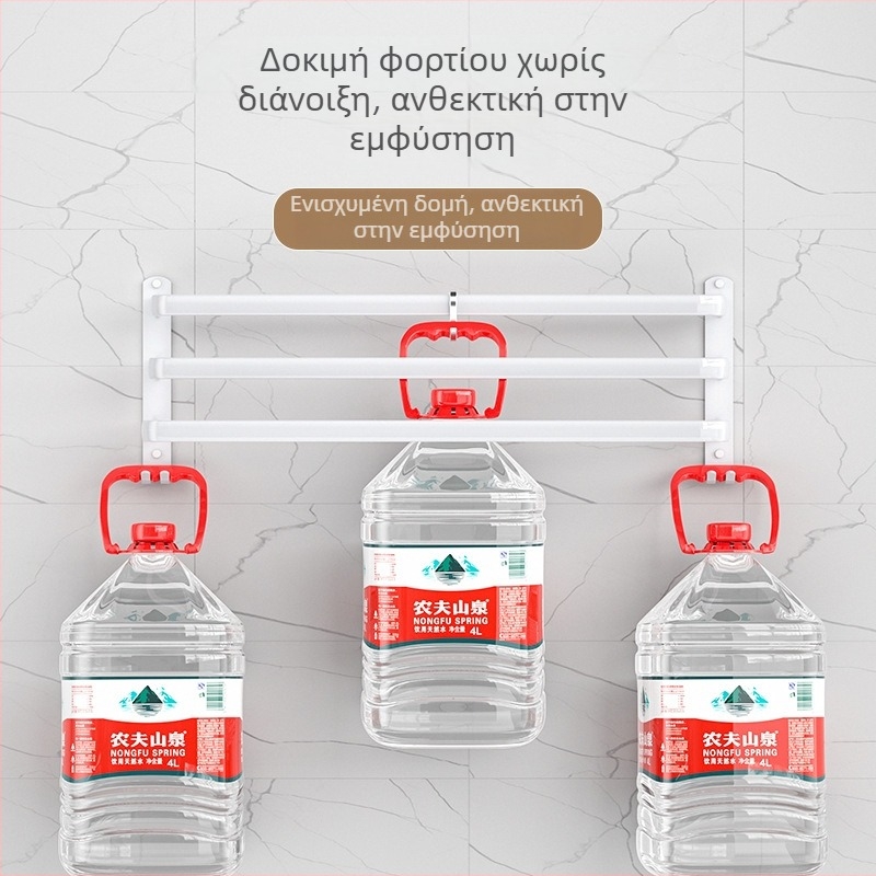 Ράφι πετσετών από αλουμίνιο διαστημικό, 3 επίπεδα, τοίχου, αποθήκευση πετσετών