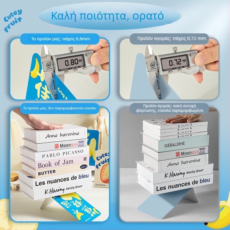 Μεταλλικό στηρίγμα βιβλίων σε σχήμα L για γραφείο – Jiaxun, σετ 2 τεμαχίων, καθαρό βάρος 453 g