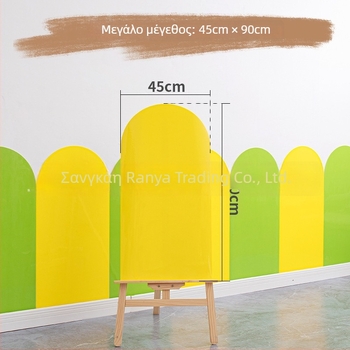 Αυτό-κολλητά διακοσμητικά πάνελ τοίχου για διαδρόμους νηπιαγωγείου, τόξου σχήματος προστασία από κρούσεις, εμφάνιση κεραμικών πλακιδίων, παχυσμένο. Υλικό: PET; Λειτουργίες: αδιάβροχο, υγρασία, ηχομόνωση, αντοχή σε λεκέδες; 1 τεμάχιο.