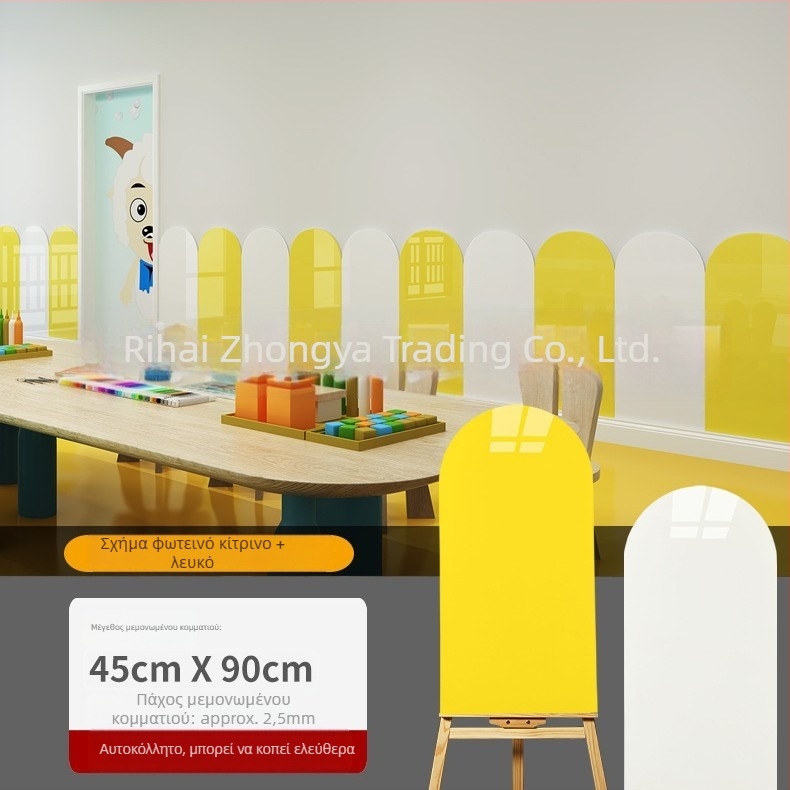 Αυτό-κολλητά διακοσμητικά πάνελ τοίχου για διαδρόμους νηπιαγωγείου, τόξου σχήματος προστασία από κρούσεις, εμφάνιση κεραμικών πλακιδίων, παχυσμένο. Υλικό: PET; Λειτουργίες: αδιάβροχο, υγρασία, ηχομόνωση, αντοχή σε λεκέδες; 1 τεμάχιο.