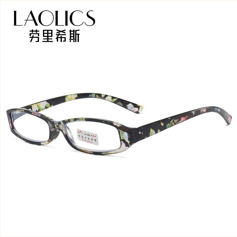 Γυναικεία γυαλιά ανάγνωσης με αντι-μπλε φως, τετράγωνος πλήρης σκελετός, φακοί AC, προστασία UV, για κοντινή και μακρινή όραση