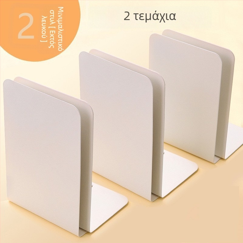 Μεταλλικό στήριγμα βιβλίων με διαχωριστή και κλιπ - Μοντέλο C30504, Reverse, Σιδερένιο θήκη βιβλίων γραφείου, 430 γρ.