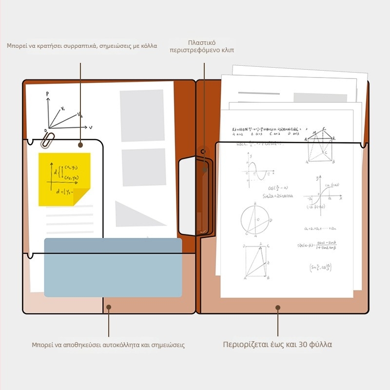 Times Good SD-N313 Φάκελος Α4 για έγγραφα με μονό σφιγκτήρα, πλαστικό, εκτύπωση λογότυπου, δυνατότητα προσαρμογής