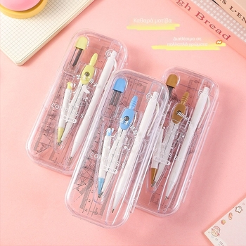 Σετ 7 τεμαχίων διαβήτης και χάρακας για μαθητές (Μάρκα Wooden grid, Μη ηλεκτρικό, Χωρίς έγκριση IP, Προσωπικό δώρο)