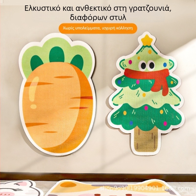 Πίνακας γρατσουνίσματος για γάτες – αυτοκόλλητο τοίχου, καρτούν σχέδιο, ανθεκτικό στη φθορά, πολυεστέρας, μάρκα WB, 100 τεμάχια ανά κουτί