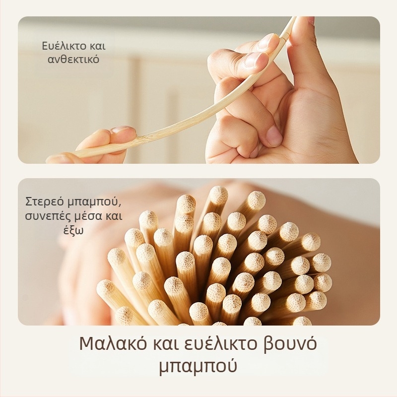 Ξυλάκια φαγητού από μπαμπού, μιας χρήσης, ατομικά συσκευασμένα; 100 ζεύγη ανά κουτί; Υλικό: μπαμπού Moso; Μικροκύματα: Όχι; Λογότυπο εκτυπώσιμο; Προσαρμογή διαθέσιμη