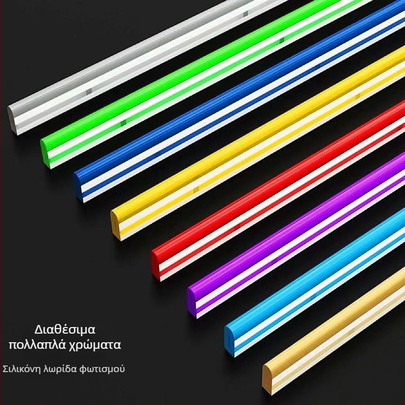 Σιλικονούχα αδιάβροχη νεον LED λωρίδα για εξωτερικές πινακίδες, είσοδος 12V, Cree 5630 LED