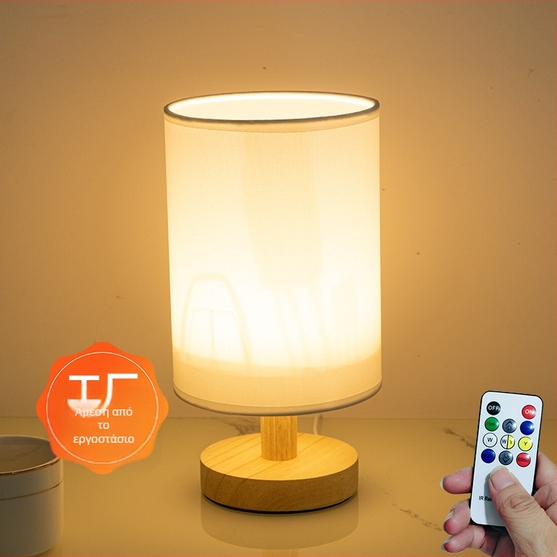 USB Επιτραπέζιο Φως – Μοντέρνο Μινιμαλιστικό Νυχτερινό Φως, PVC Αμπαζούρ, Διακόπτης Κουμπί, Έξυπνος Έλεγχος