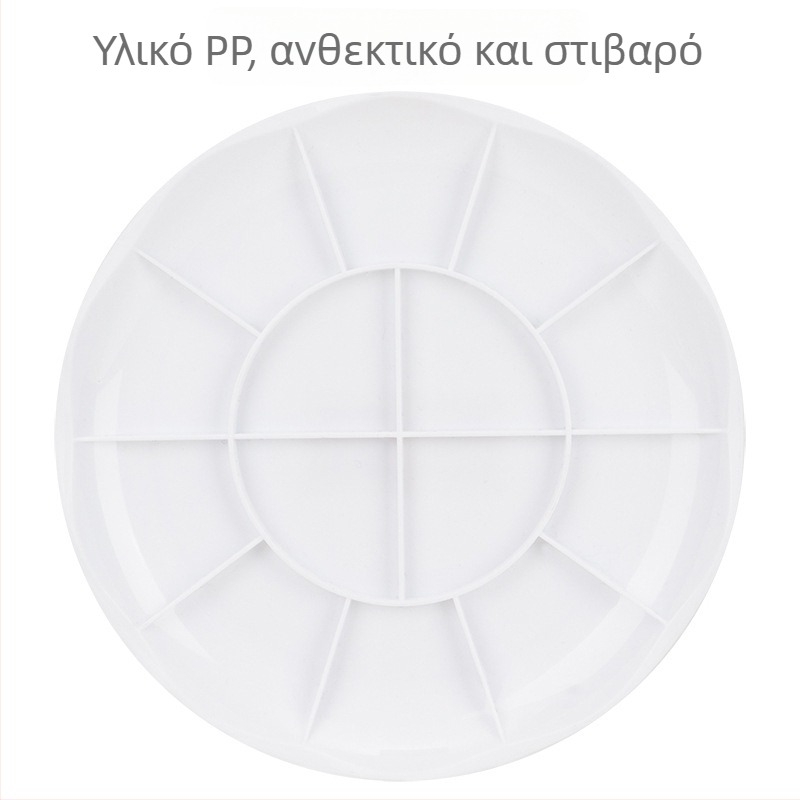 Deli παλέτα σε δίσκο για ανάμειξη χρωμάτων, εργαλείο ζωγραφικής για ακουαρέλα και γκουάς