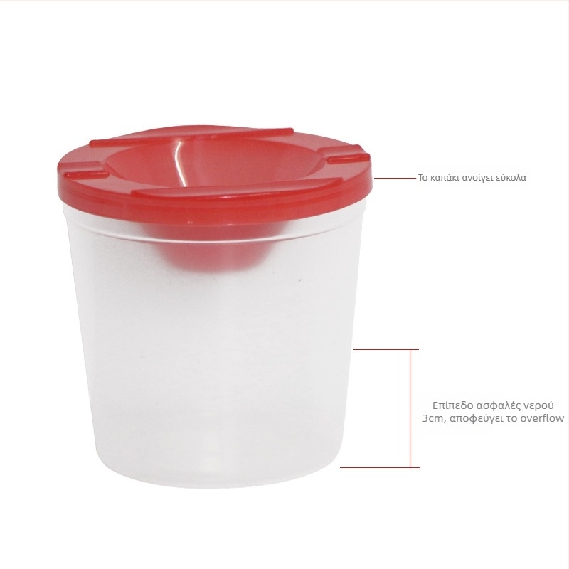 Πολυλειτουργικό φορητό ποτήρι πλυσίματος πινέλων ζωγραφικής με ενσωματωμένη παλέτα χρωμάτων, ανθεκτικό στις διαρροές