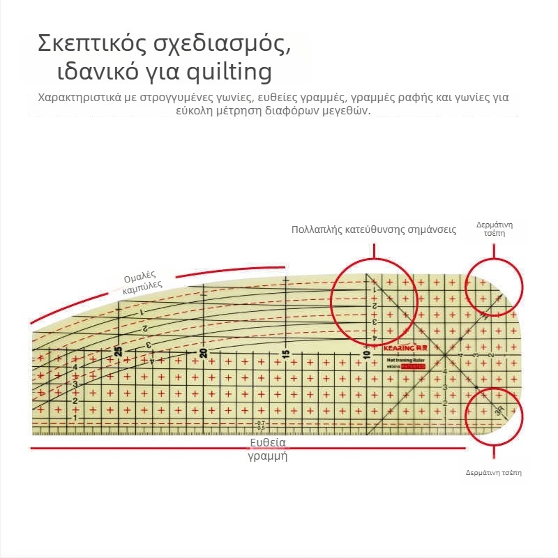 Κolding χάρακας εκατοστών — πλαστικό σώμα, εξατομικευμένη εκτύπωση, συσκευασία 1/12/240