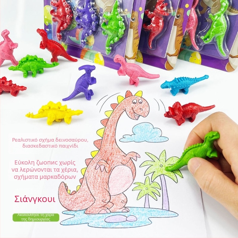 Σετ χρωματισμού με κερωμένα μαρκαδόρο σε πλαστικά σχήματα — μοντέλο XH-040, κυκλικό μολύβι, σειρά Styling Crayon, περίβλημα από χαρτί