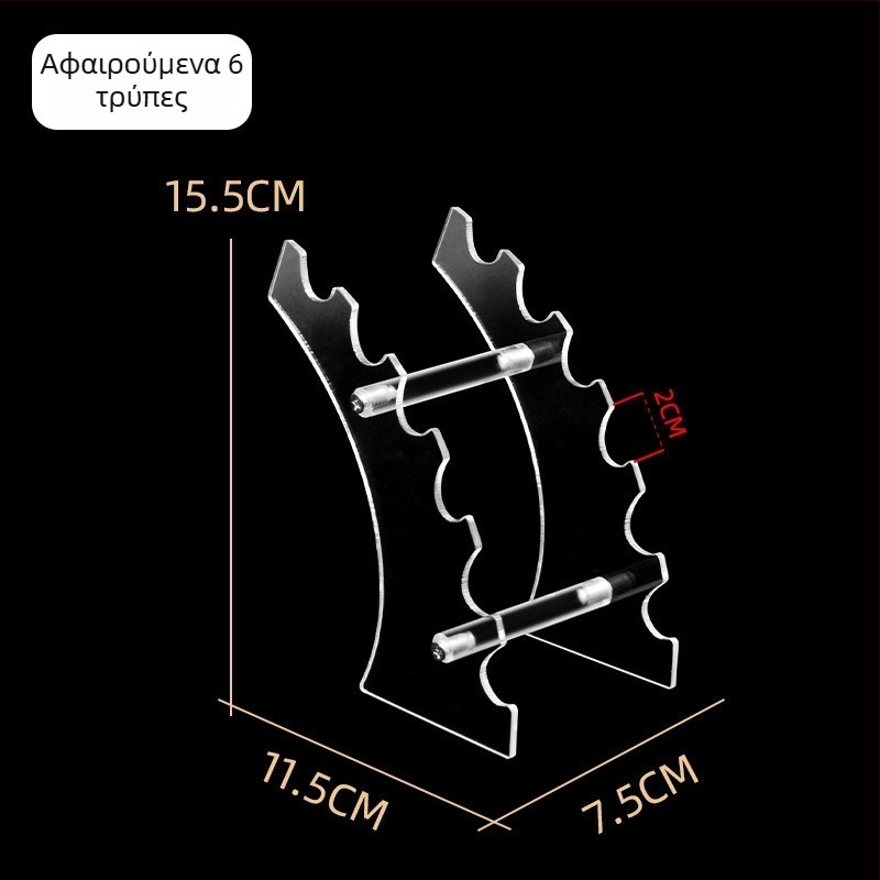 Ακρυλικό ράφι προβολής καρφίδων μαλλιών, πολυεπίπεδη σκαλοπάτια βάσης αποθήκευσης για καταστήματα ειδών γραφείου