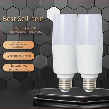 LED κυλινδρικός λαμπτήρας με βάση E27, 220V, ζωή 10.000 ωρών, μη ρυθμιζόμενος