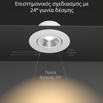 FSL LED ενσωματωμένο φωτιστικό τοίχου οροφής - Αλουμινένιο περίβλημα, 220V, CRI 80–89, 25.000 ωρών ζωής