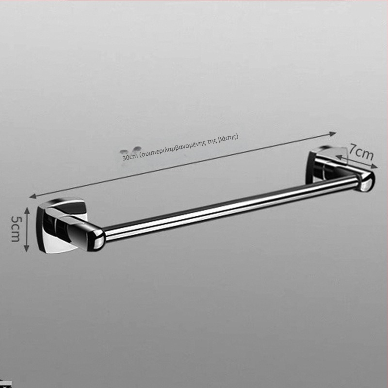 Ράγα πετσετών μπάνιου από κράμα χαλκού, 1 επίπεδο, γυαλισμένη επιφάνεια, αντοχή 5 kg
