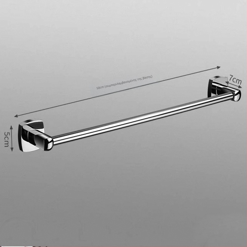 Ράγα πετσετών μπάνιου από κράμα χαλκού, 1 επίπεδο, γυαλισμένη επιφάνεια, αντοχή 5 kg