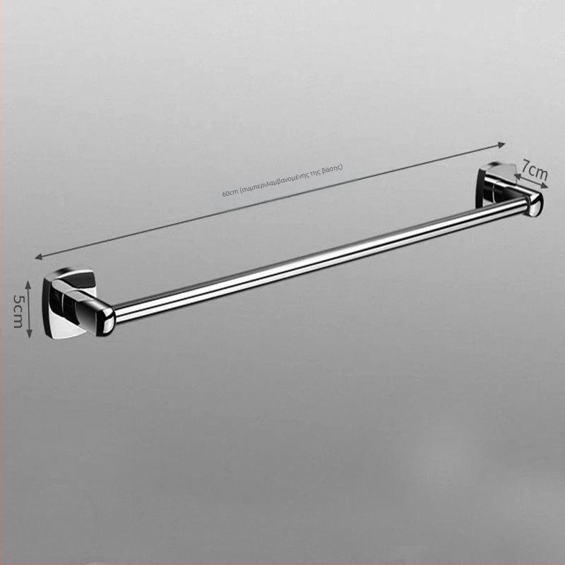 Ράγα πετσετών μπάνιου από κράμα χαλκού, 1 επίπεδο, γυαλισμένη επιφάνεια, αντοχή 5 kg