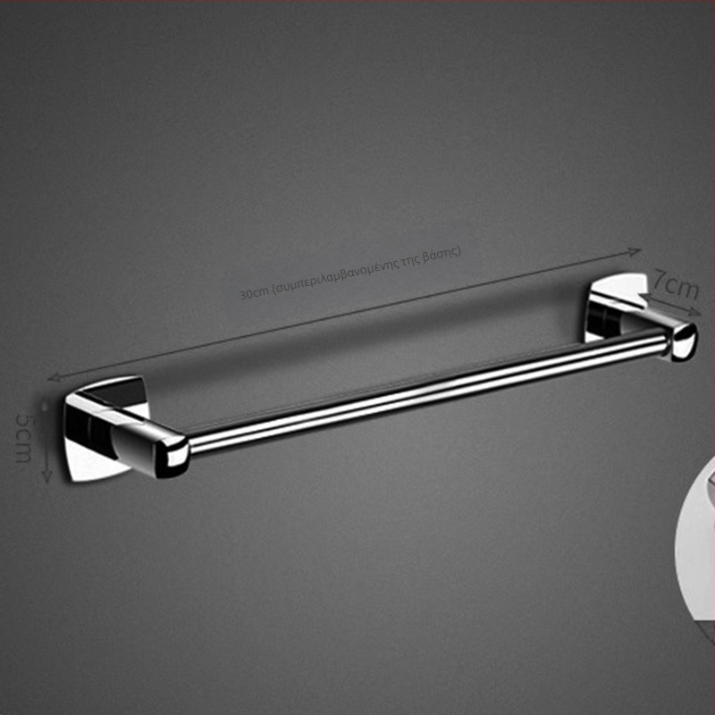 Ράγα πετσετών μπάνιου από κράμα χαλκού, 1 επίπεδο, γυαλισμένη επιφάνεια, αντοχή 5 kg