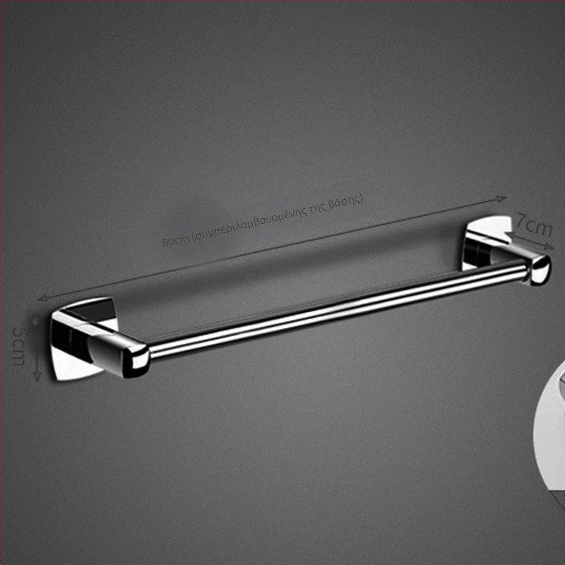 Ράγα πετσετών μπάνιου από κράμα χαλκού, 1 επίπεδο, γυαλισμένη επιφάνεια, αντοχή 5 kg