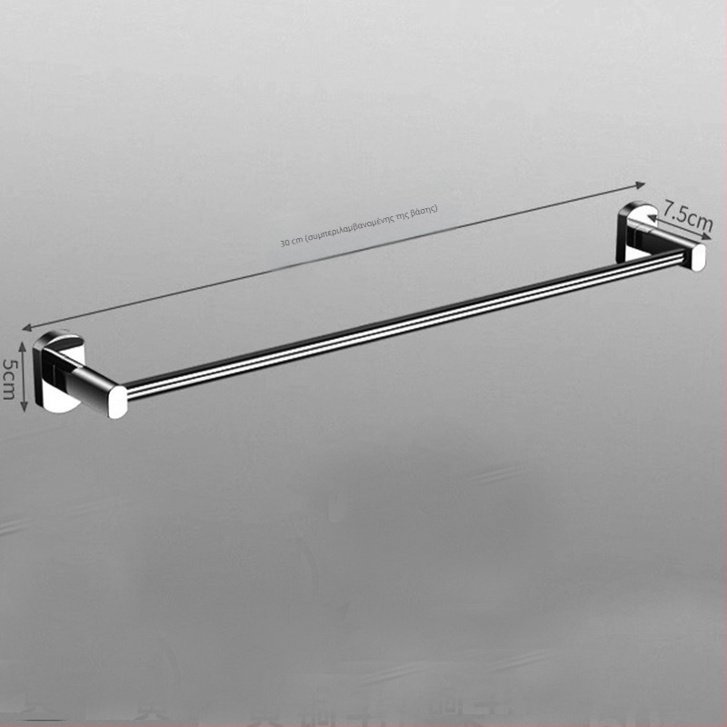 Ράγα πετσετών μπάνιου από κράμα χαλκού, 1 επίπεδο, γυαλισμένη επιφάνεια, αντοχή 5 kg