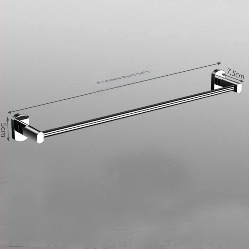 Ράγα πετσετών μπάνιου από κράμα χαλκού, 1 επίπεδο, γυαλισμένη επιφάνεια, αντοχή 5 kg