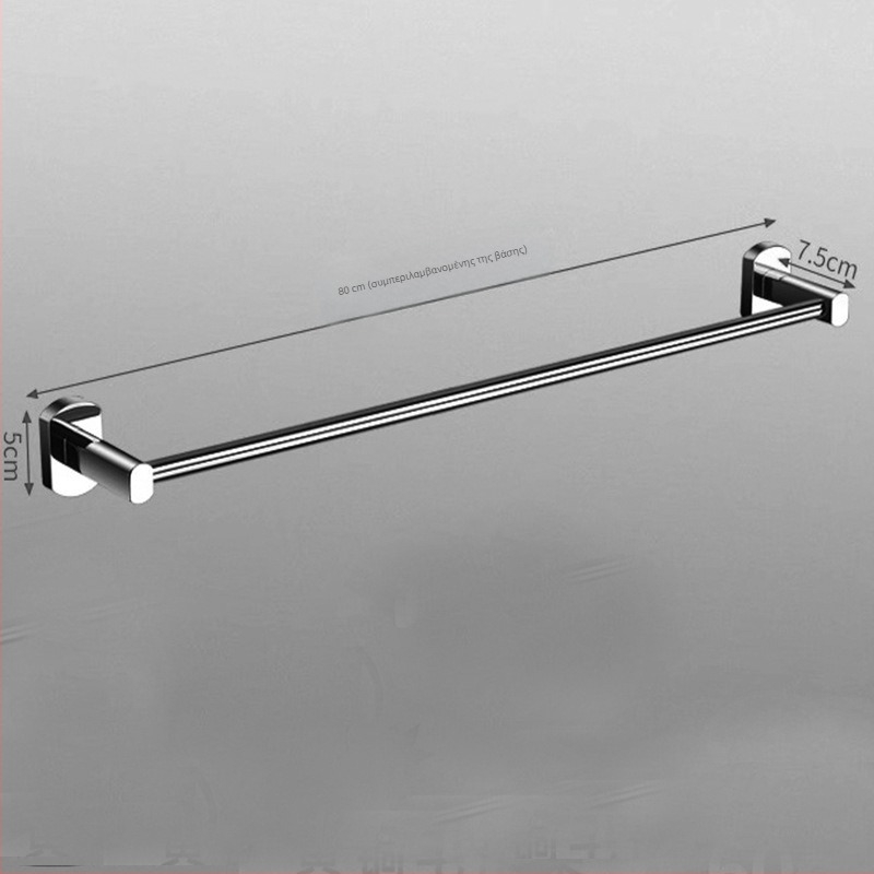 Ράγα πετσετών μπάνιου από κράμα χαλκού, 1 επίπεδο, γυαλισμένη επιφάνεια, αντοχή 5 kg