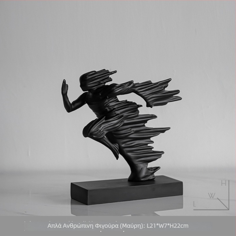 Γλυπτό φιγούρας από ρητίνη, μοντέρνο μινιμαλιστικό στυλ, σχέδιο stickman