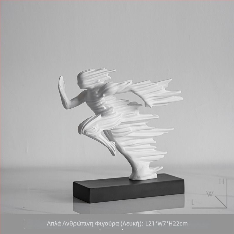 Γλυπτό φιγούρας από ρητίνη, μοντέρνο μινιμαλιστικό στυλ, σχέδιο stickman