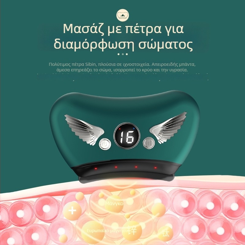 Ηλεκτρική συσκευή γουάσα προσώπου με πέτρινη πλάκα, τύπος φόρτισης, έλεγχος με κουμπί, ρυθμιζόμενη ταχύτητα χωρίς βήματα, θερμοκρασία 30–50°C