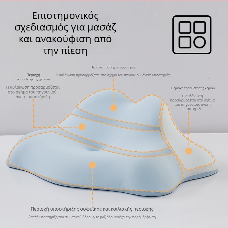 Ορθοπεδικό μαξιλάρι ύπνου με ύφασμα μνήμης και λατέξ κατασκευή, γέμισμα πολυουρεθάνης, προσαρμοστική επεξεργασία, μετρια στήριξη, κατάλληλο για σαλόνι, υπνοδωμάτιο, κοιτώνες, ινστιτούτο ομορφιάς και γραφείο