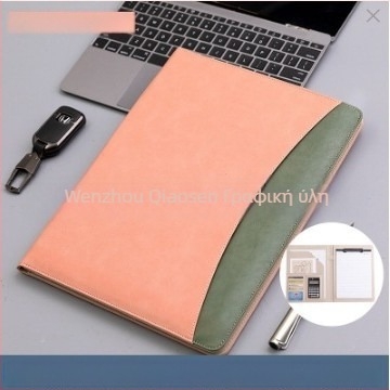 Δερμάτινος φάκελος Α4 με ισχυρό κλιπ και κλιπ πλάκας, δυνατότητα εκτύπωσης λογότυπου