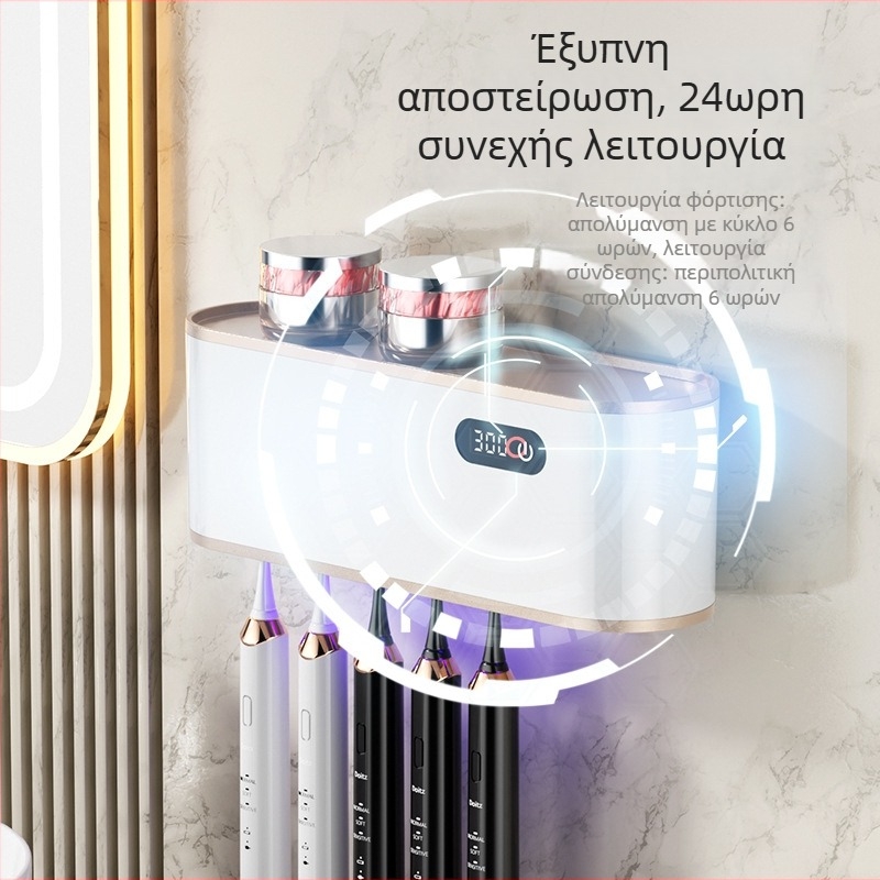 Αποστειρωτής οδοντόβουρτσών Ra-610 — UV απολύμανση, 300 δευτερόλεπτα, τροφοδοσία USB, έλεγχος αφής