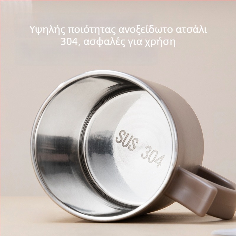 KEBI 304 ανοξείδωτο κύπελλο νερού με διπλή μόνωση, σφραγιζόμενο, με καπάκι από PP