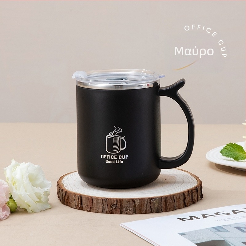 KEBI 304 ανοξείδωτο κύπελλο νερού με διπλή μόνωση, σφραγιζόμενο, με καπάκι από PP