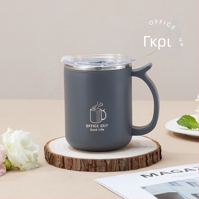 KEBI 304 ανοξείδωτο κύπελλο νερού με διπλή μόνωση, σφραγιζόμενο, με καπάκι από PP