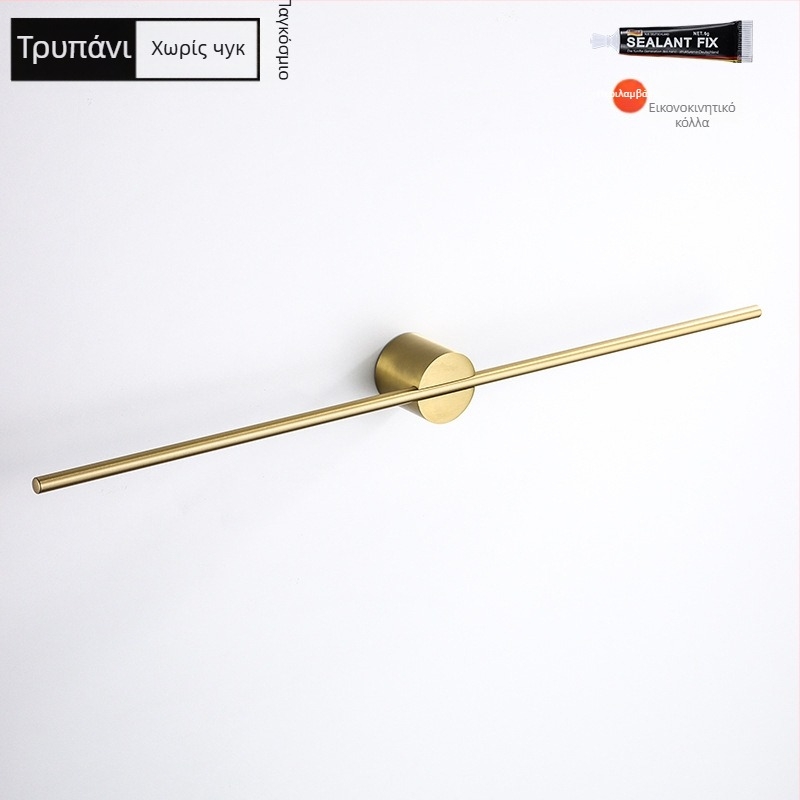 Κρεμάστρα πετσέτας από αλουμίνιο, φινίρισμα βαφής/οξειδωμένο, μονή ράβδος, φόρτωση 10 kg, στυλ light luxury, σκανδιναβικός μινιμαλισμός