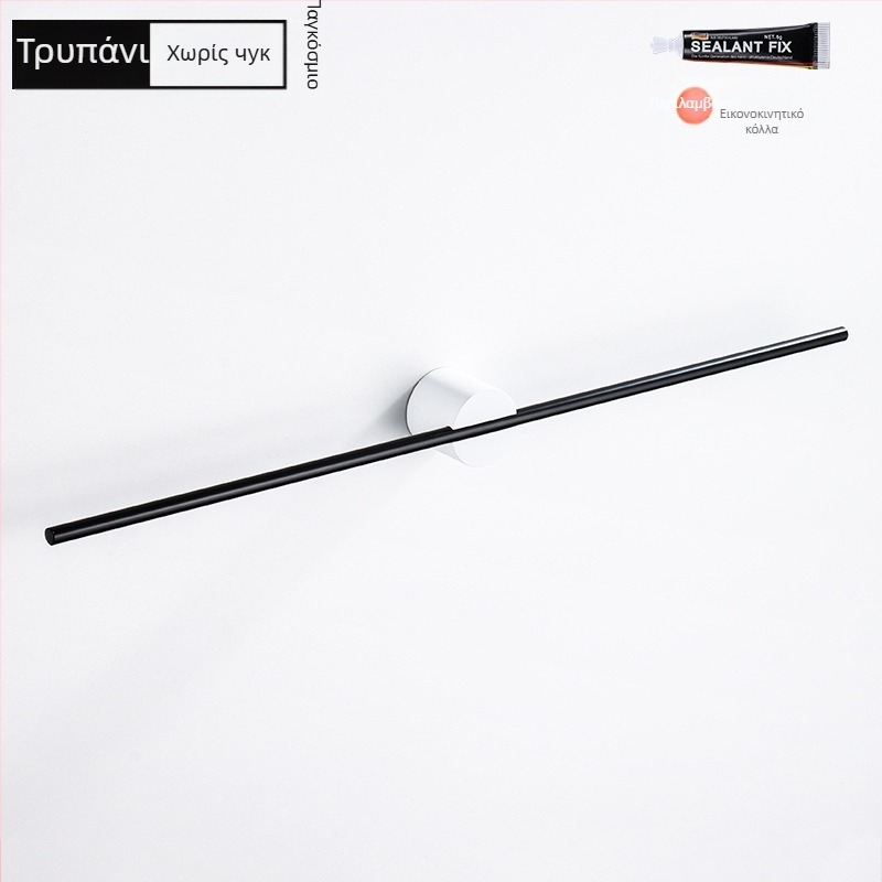 Κρεμάστρα πετσέτας από αλουμίνιο, φινίρισμα βαφής/οξειδωμένο, μονή ράβδος, φόρτωση 10 kg, στυλ light luxury, σκανδιναβικός μινιμαλισμός