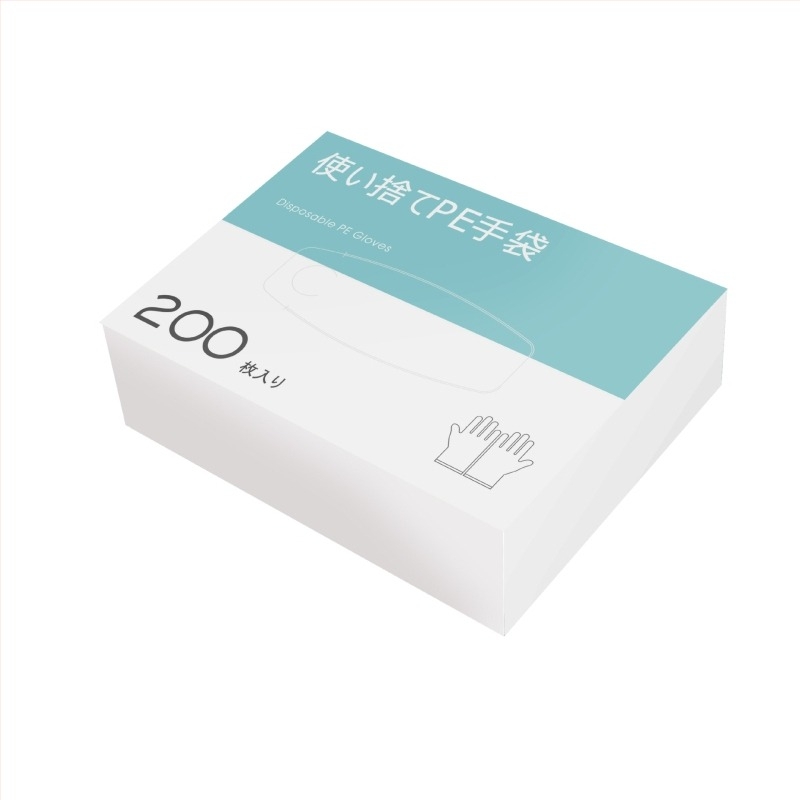 Xinyihe γάντια μίας χρήσης PE κουζίνας, διαφανή, 0,05 mm πάχος, ανθεκτικά στη σκόνη