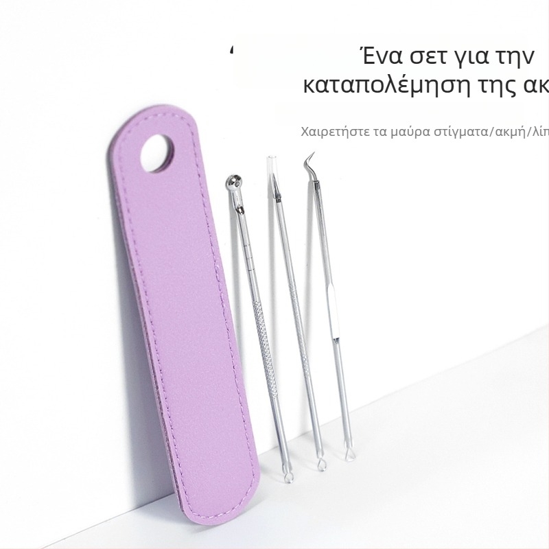 Σετ βελόνων ακμής για εξώθηση σπυριών – Εργαλείο καθαρισμού προσώπου για αρχάριους, ανοξείδωτο ατσάλι