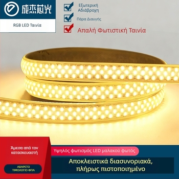 Εξωτερική αδιάβροχη LED ταινία, 220V, 348 LEDs, 2835 τσιπ, 22W, IP65