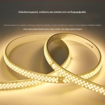 Εξωτερική αδιάβροχη LED ταινία, 220V, 348 LEDs, 2835 τσιπ, 22W, IP65